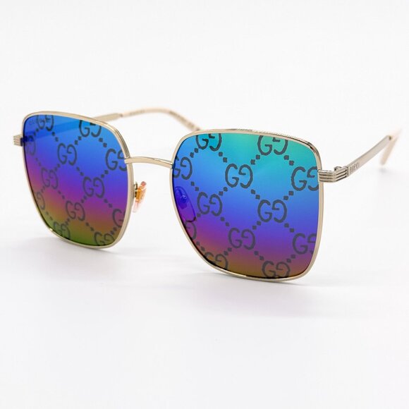 NEW GUCCI SUNGLASSES GG0802S 004 GOLD WOMEN EYEWEAR GUCCI main image 11